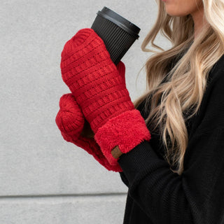 CC Sherpa Lined Mittens | 3 Sizes - Truly Contagious