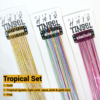 Reusable Clip-in Hair Tinsel | SET OF 3