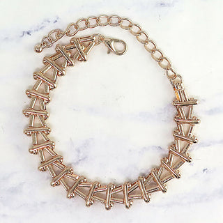 Gold Chevron Link Chain Bracelet