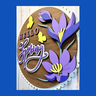 Hello Spring Flowers Laser-Cut DIY 3D Craft Kit