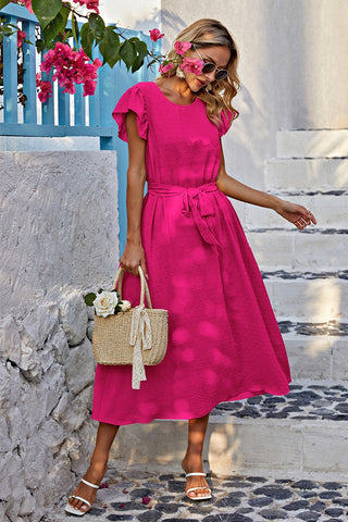 Chic Ruffle Bliss Midi Dress