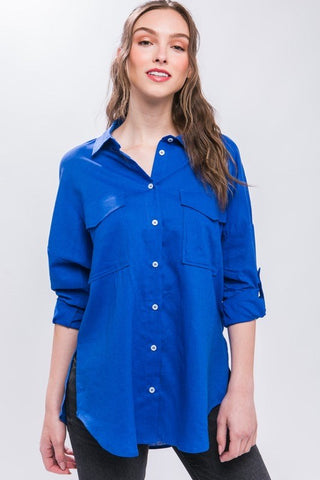 Gina Oversized Pocketed Shirt