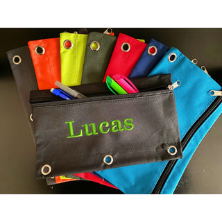 Personalized Notebook Pencil Case - Solid Colors