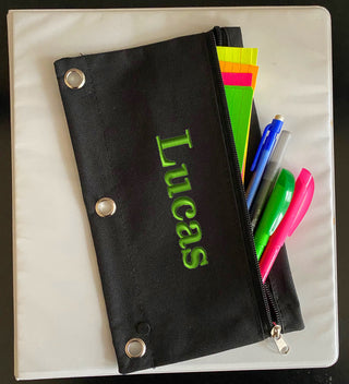 Personalized Notebook Pencil Case - Solid Colors