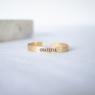 Choose Your Word - Brushed Copper Cuff Bracelet - Wildflower Hippies