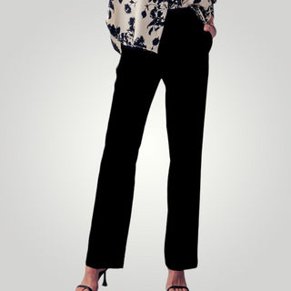 Milah Solid Straight Leg Trouser Pants