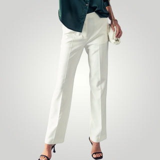 Milah Solid Straight Leg Trouser Pants