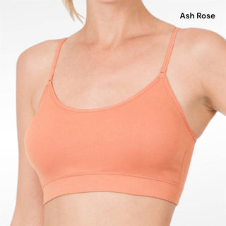 Cross Back Padded Seamless Half Cami