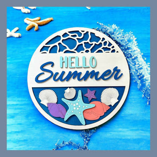 Hello Summer Seashells Laser-Cut DIY 3D Craft Kit