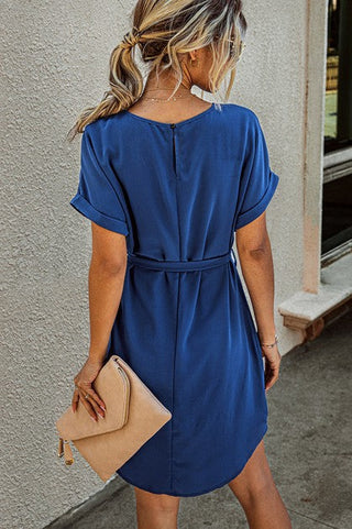 Casual Chic Button Back T-Shirt Dress