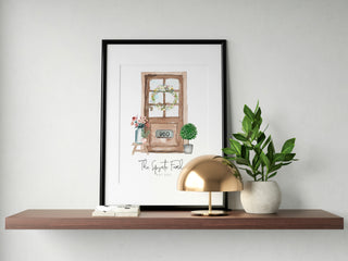 Customized Watercolor Front Door Art Print