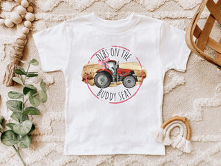 Dibs on the Buddy Seat, Farming Kids Tee Shirt