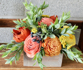 Sunset Wooden Floral Arrangement