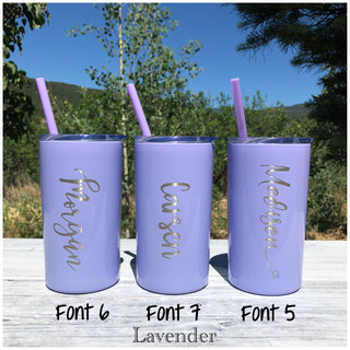 LAST CHANCE - Personalized Name | Engraved 12oz Stainless Steel Skinny Mini Kid's Tumbler