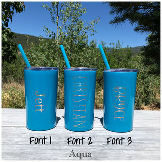 LAST CHANCE - Personalized Name | Engraved 12oz Stainless Steel Skinny Mini Kid's Tumbler