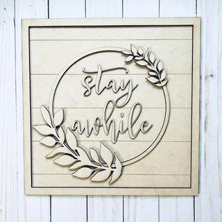 Stay Awhile Laser-Cut DIY 3D Craft Kit