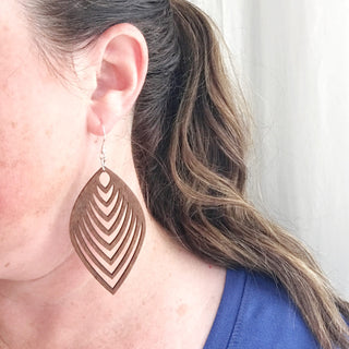 Beautiful Laser Cut Wood Earrings