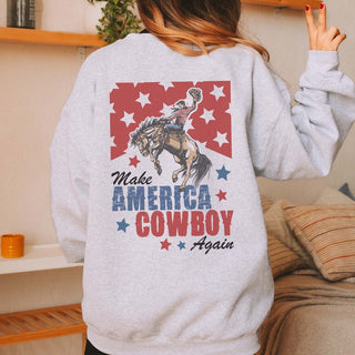 Make America Cowboy Again Back Design Sweatshirt