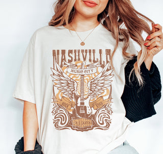 Nashville Tennessee Music City T-Shirt or Crew Sweatshirt