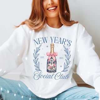 New Years Social Club Graphic Sweatshirt - Limeberry Designs