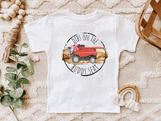 Dibs on the Buddy Seat, Farming Kids Tee Shirt