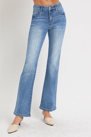 Risen Tummy Control Mid Rise Bootcut Jeans