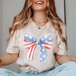 Stars and Stripes Bow Tee