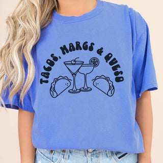 Tacos Margs Queso Comfort Color Tee