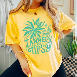 Tanned And Tipsy Comfort Color Tee