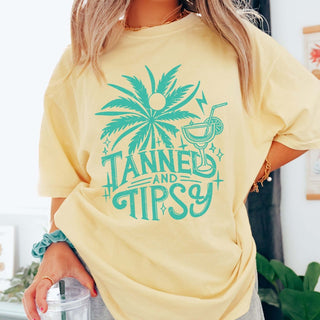 Tanned And Tipsy Comfort Color Tee