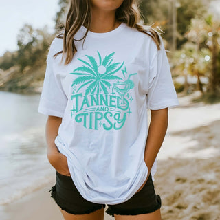 Tanned And Tipsy Comfort Color Tee