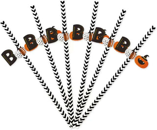 24pc Halloween Paper Party Straws