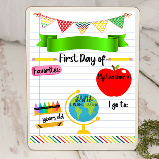 First Day of School Memory Board