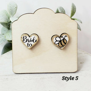 Hand-painted Bride to Bee Studs