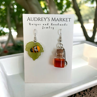 Bumblebee & Honey Jar Earrings