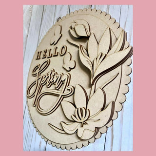 Hello Spring Flowers Laser-Cut DIY 3D Craft Kit