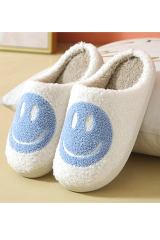 Happy Face Sherpa Fuzzy Slippers Collection