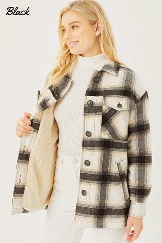 Checkered Sherpa Jacket