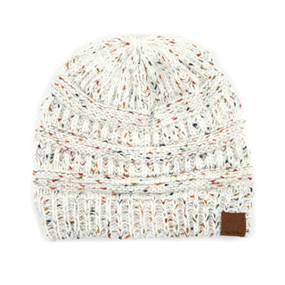 CC Cozy Confetti Cable Knit Skully Beanies Hats