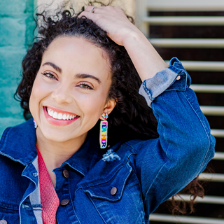 Beaded Teacher Dangle Earrings